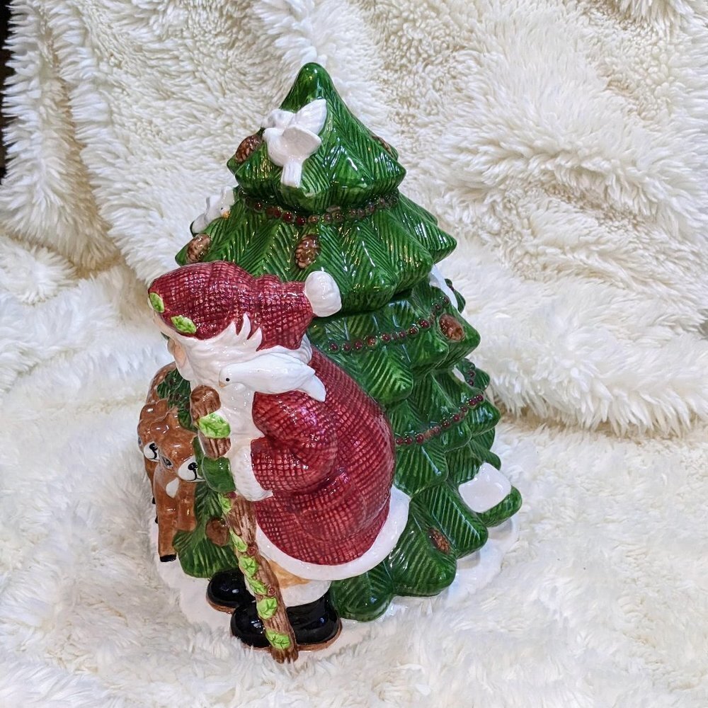 'Winter Enchantment' Santa Christmas Cookie Jar Circa 1999 - Picture 4 of 12
